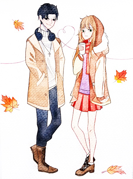 Drawing a couple to warm up the coming winter